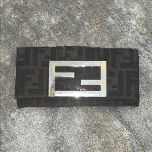 FENDI ZUCCA PRINT CONTINENTAL WALLET